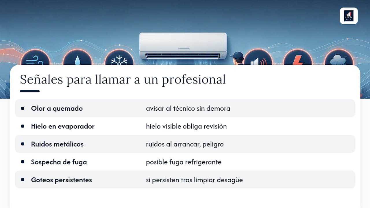 Mantenimiento de aire acondicionado: guía práctica por temporada Portal inmobiliario de noticias profesionales Diagrama de señales para llamar al técnico del aire acondicionado