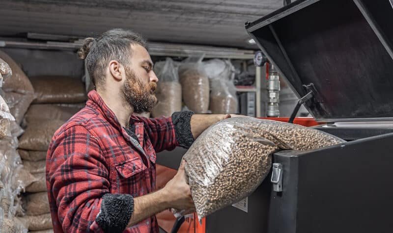 Calefacción de pellets para radiadores