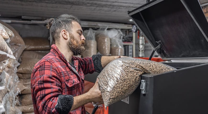 Calefacción de pellets para radiadores