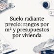 Ilustración decorativa centrada en el tema de la calefacción por suelo radiante. Suelo radiante precio