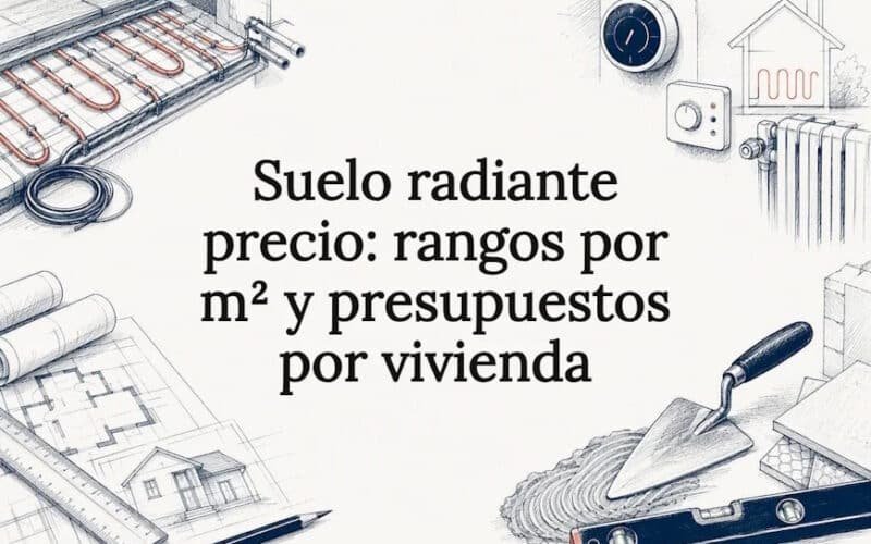 Ilustración decorativa centrada en el tema de la calefacción por suelo radiante. Suelo radiante precio