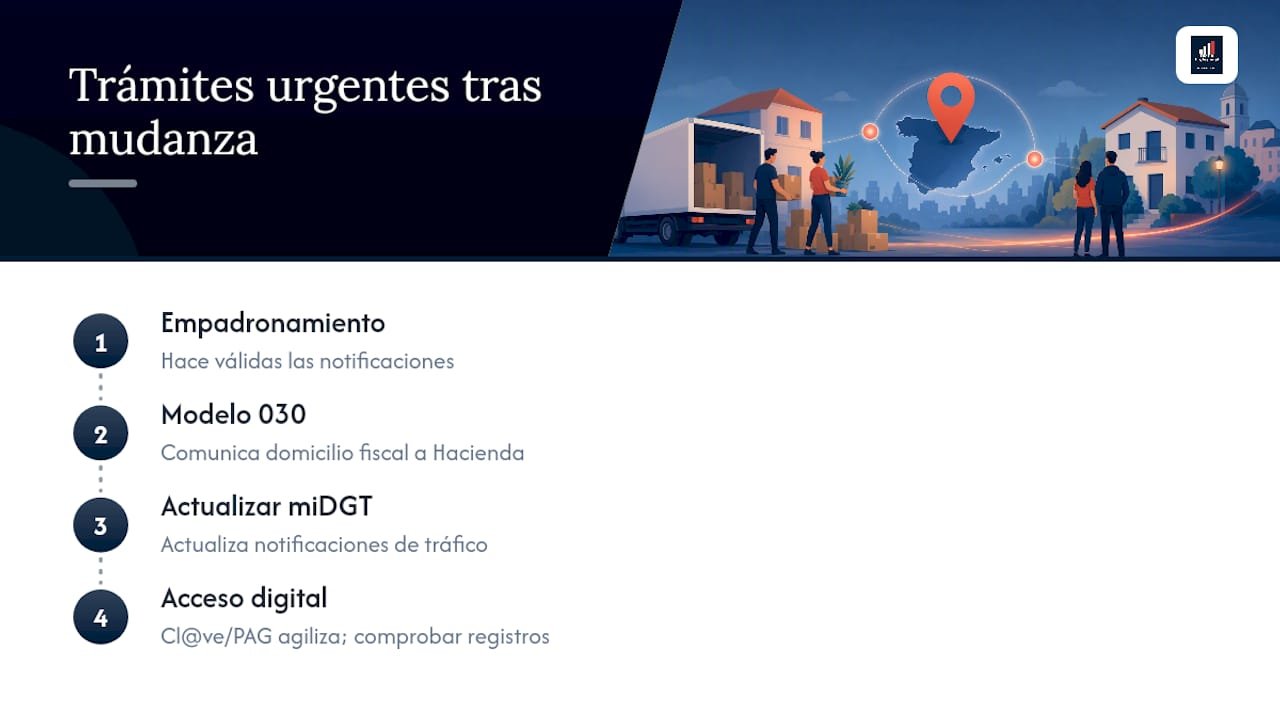 Lista de trámites después de cambiar de domicilio