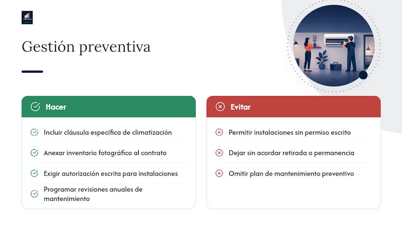 Documentos contractuales para la gestión del aire acondicionado