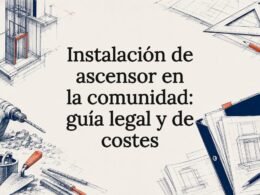 Tarjeta ilustrada para la instalación de un ascensor