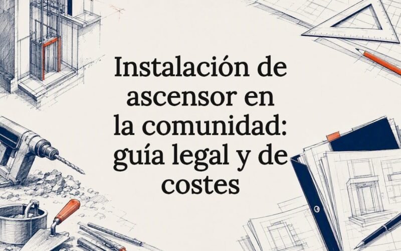 Tarjeta ilustrada para la instalación de un ascensor