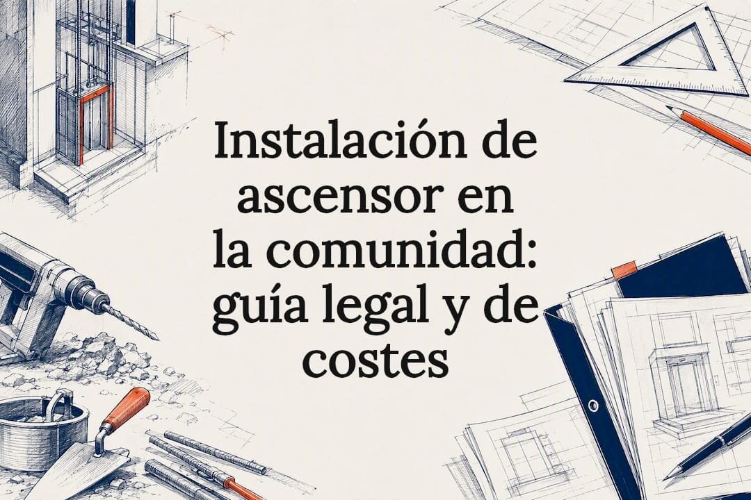 Tarjeta ilustrada para la instalación de un ascensor