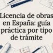 Tarjeta ilustrada sobre licencias de obras