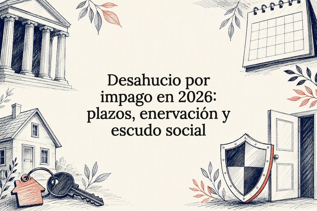 Tarjeta informativa sobre desahucio por falta de pago