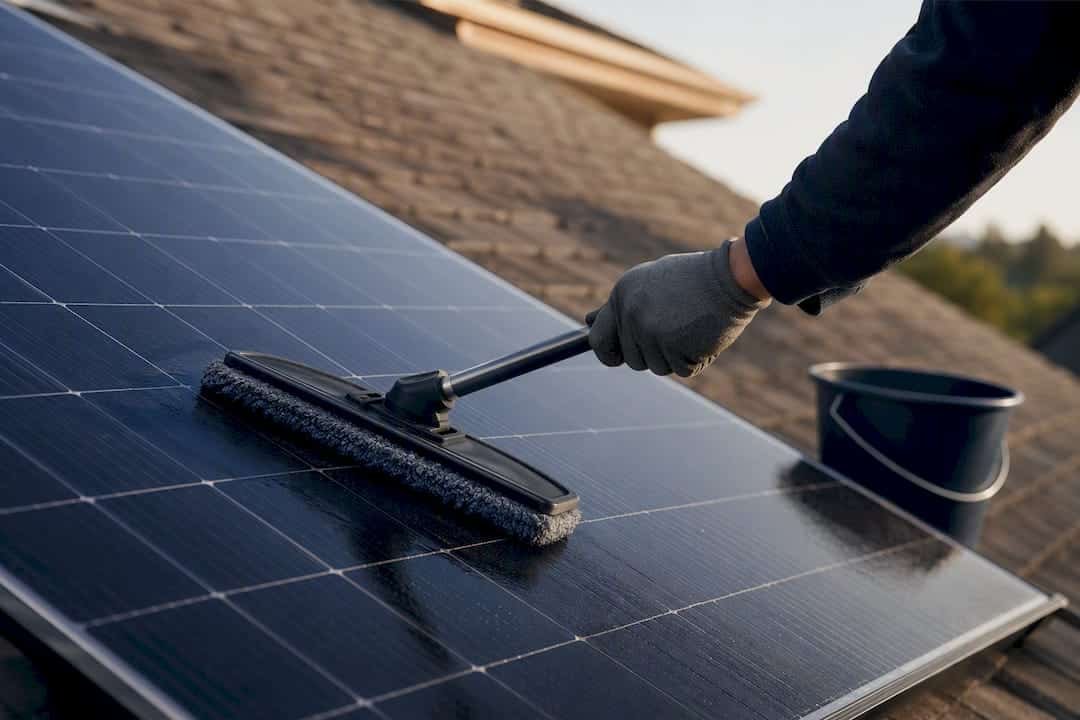 Precio de instalación de placas solares en España en 2026 Portal inmobiliario de noticias profesionales Limpieza de un panel solar en el techo