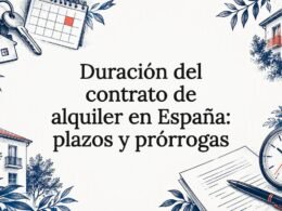 Tarjeta ilustrada sobre contrato de arrendamiento