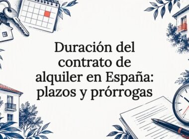 Tarjeta ilustrada sobre contrato de arrendamiento