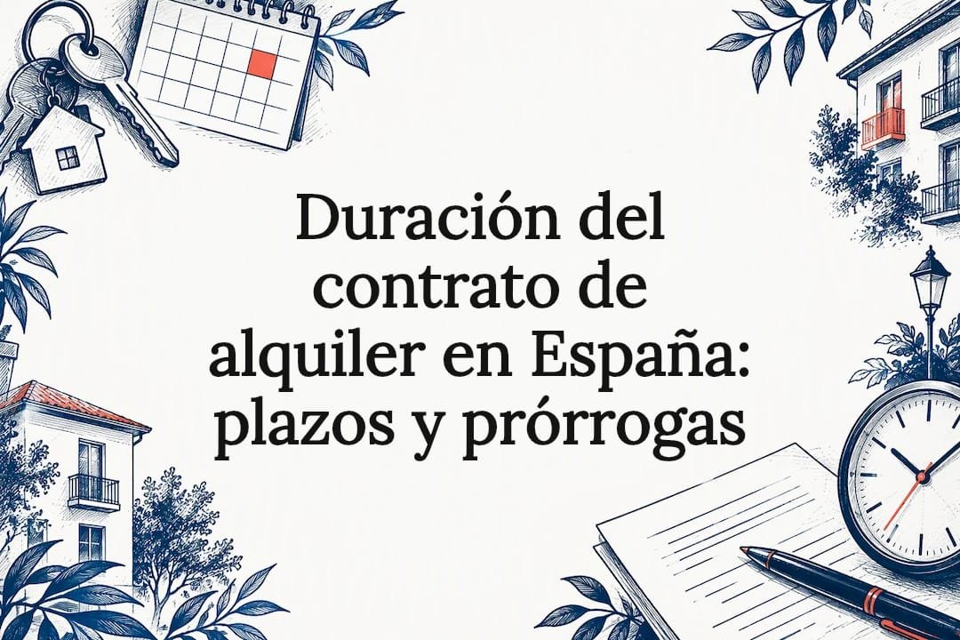 Tarjeta ilustrada sobre contrato de arrendamiento