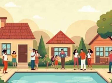 Vecinos en una comunidad residencial, ejemplo de convivencia en comunidades de vecinos