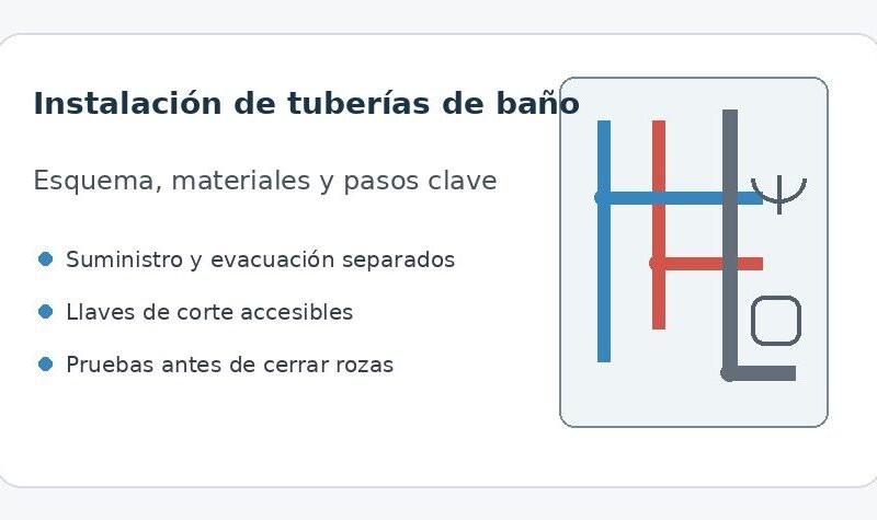 Instalación de tuberías de baño: suministro, desagüe y esquema