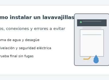 Instalar lavavajillas: conexiones de agua, desagüe y nivelación