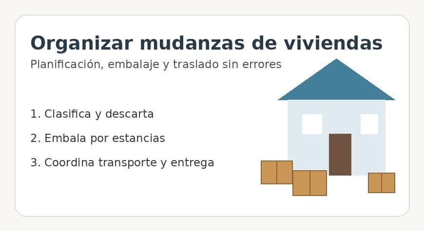 Organizar mudanzas de viviendas: planificación, embalaje y traslado