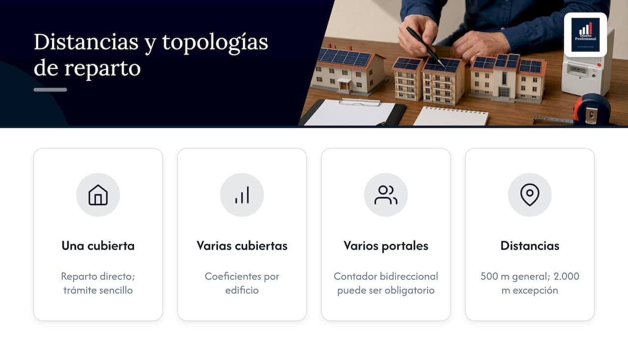 Distancias y configuraciones para el autoconsumo colectivo
