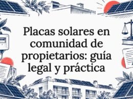 Tarjeta ilustrativa sobre paneles solares comunitarios