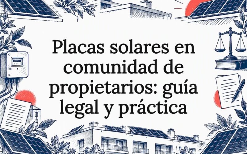 Tarjeta ilustrativa sobre paneles solares comunitarios
