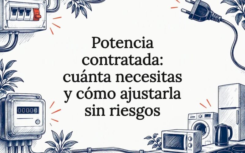 Tarjeta ilustrativa sobre la potencia eléctrica contratada