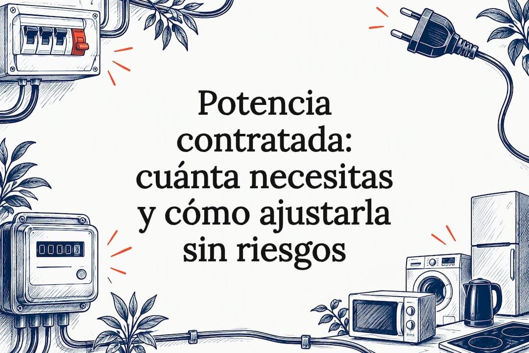 Tarjeta ilustrativa sobre la potencia eléctrica contratada