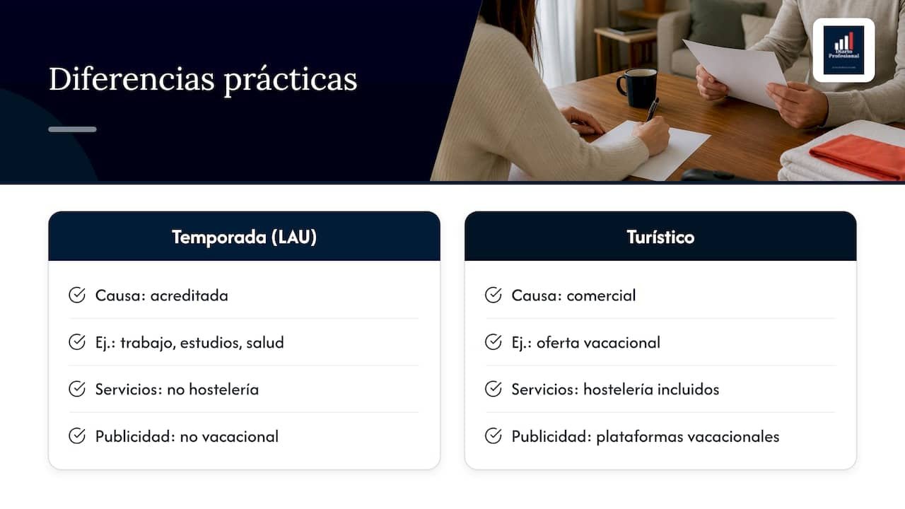 Comparativa entre alquiler de temporada y alquiler turístico