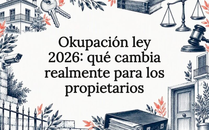 Tarjeta ilustrativa sobre la ocupación ilegal y los propietarios