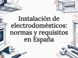 Tarjeta ilustrativa sobre instalación eléctrica en el hogar
