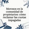 Ilustración editorial sobre el impago de cuotas de comunidad