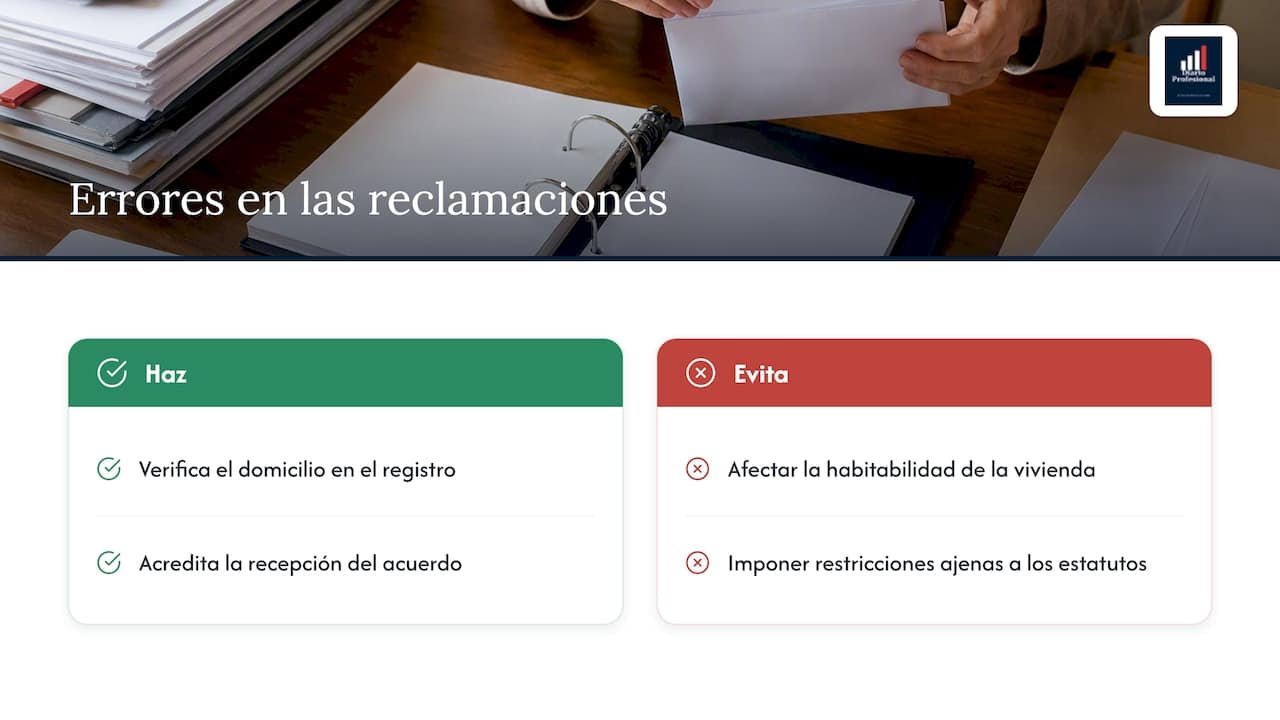 Errores frecuentes que invalidan las reclamaciones de la comunidad — overview diagram