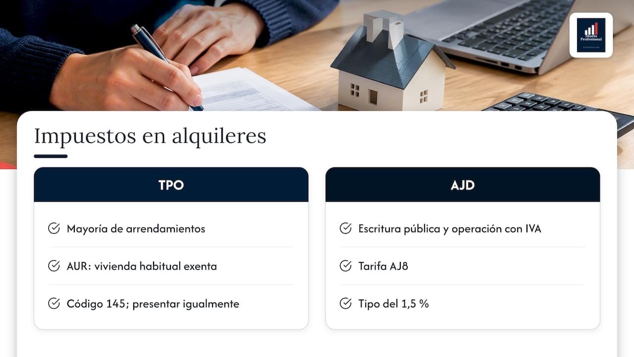 Modelo 600 alquiler: cuándo hay que presentarlo y cómo liquidarlo Portal inmobiliario de noticias profesionales Comparativa de TPO, AJD y fianza