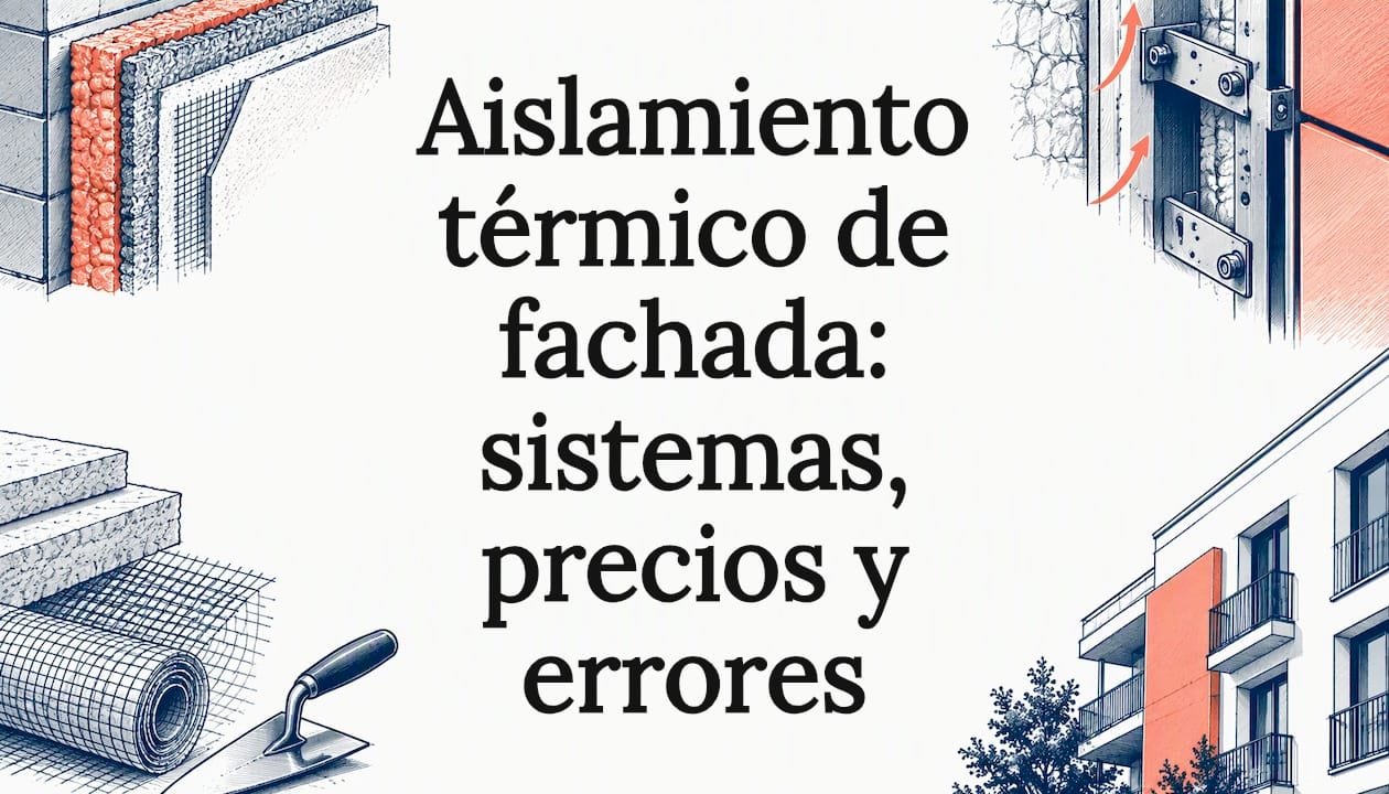 Esquemas de capas de aislamiento en fachadas