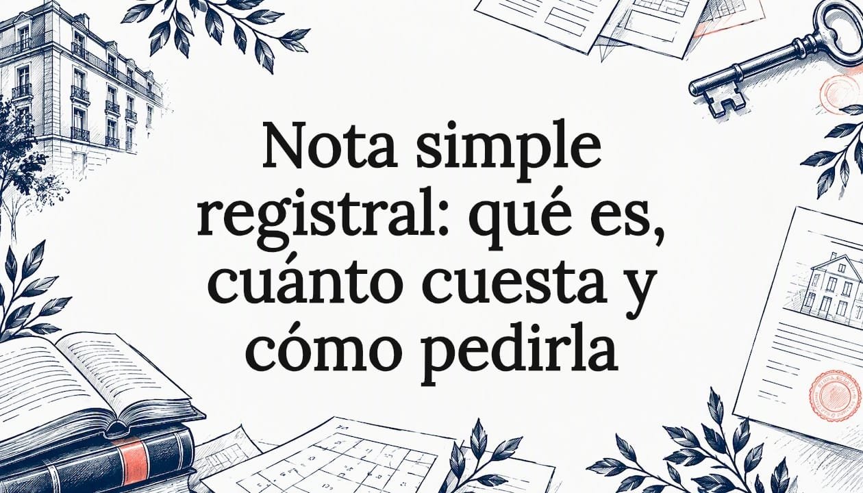Ilustración de propiedad, llave y registro de bienes raíces