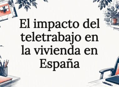 Ilustración editorial sobre vivienda y teletrabajo