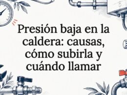 Portada ilustrada sobre baja presión en calderas