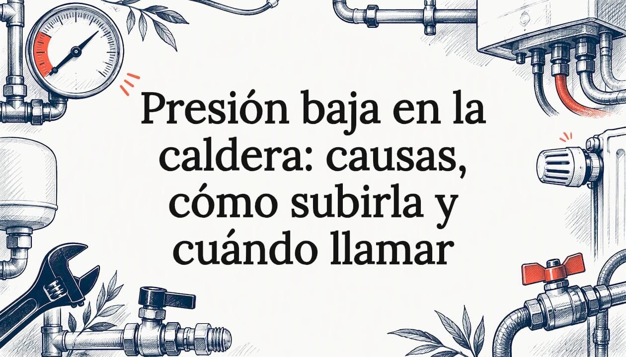Portada ilustrada sobre baja presión en calderas