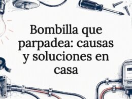 Ilustración editorial de una bombilla que parpadea