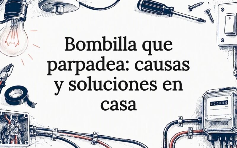 Ilustración editorial de una bombilla que parpadea