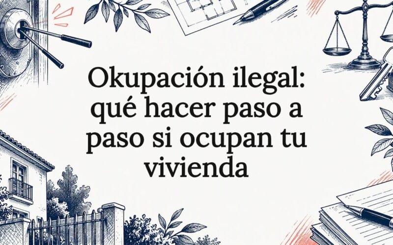 Portada ilustrada sobre la ocupación ilegal de viviendas