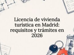 Ilustración sobre la licencia de vivienda turística en Madrid y sus requisitos en 2026
