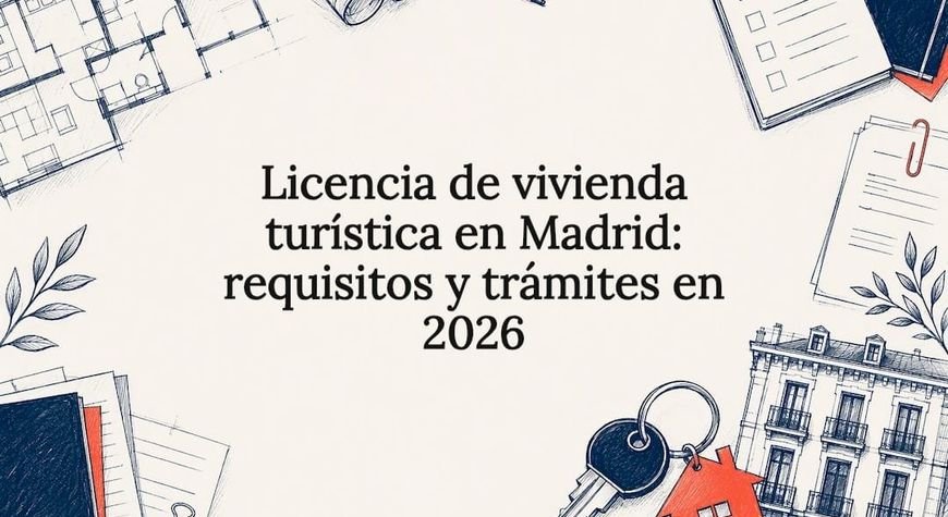 Ilustración sobre la licencia de vivienda turística en Madrid y sus requisitos en 2026
